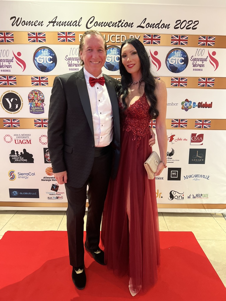 Jeffrey and Milenia at an international business event in London